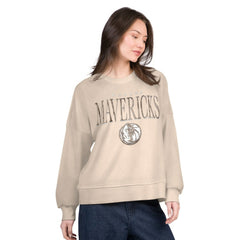 Dallas Mavericks G-III 4Her by Carl Banks Women's Oversized Vet II Sweatshirt sale - Natural on sale