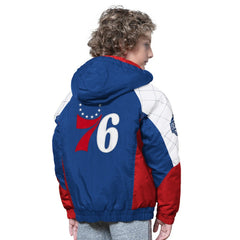 Philadelphia 76ers Starter Youth All Time Pro Jr. Full-Zip Hoodie Jacket - Royal/Red shop