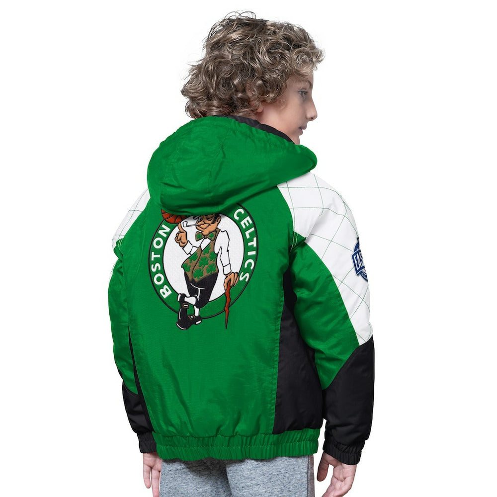 Boston Celtics Starter Youth All Time Pro Jr. Full-Zip Hoodie Jacket - Kelly Green/Black outlet