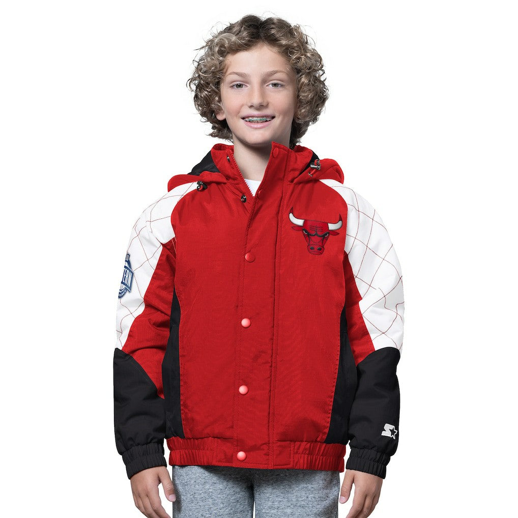 Chicago Bulls Starter Youth All Time Pro Jr. Full-Zip Hoodie Jacket - Red/Black on sale