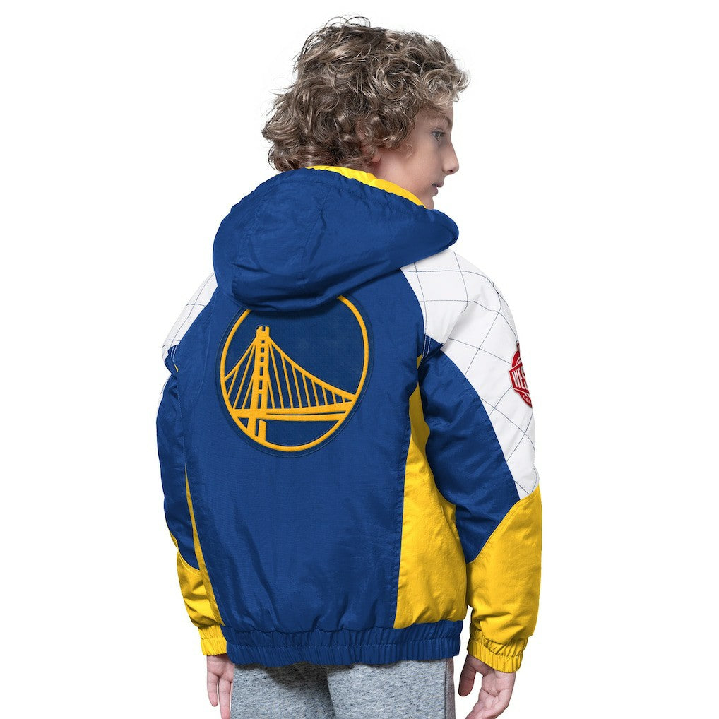Golden State Warriors Starter Youth All Time Pro Jr. Full-Zip Hoodie Jacket sale - Royal/Gold discount