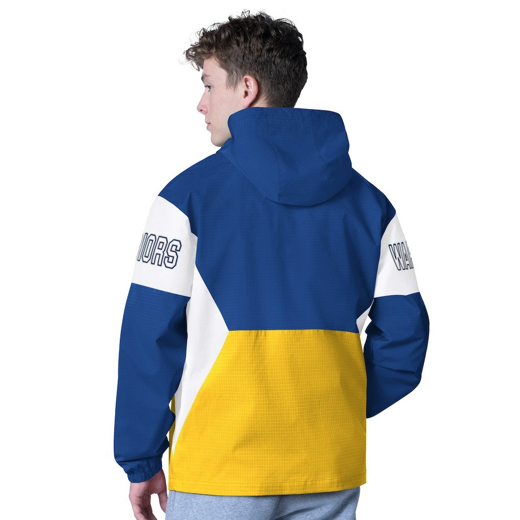 Golden State Warriors G-III Sports by Carl Banks Tailgate Half-Zip Hoodie sale - Royal/Gold online