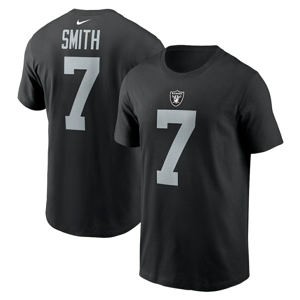 Geno Smith Las Vegas Raiders Name & Number T-Shirt - Black | Nike for sale