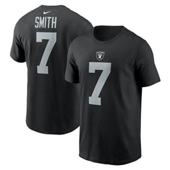 Geno Smith Las Vegas Raiders Name & Number T-Shirt - Black | Nike for sale
