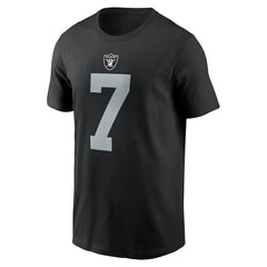 Geno Smith Las Vegas Raiders Name & Number T-Shirt - Black | Nike for sale