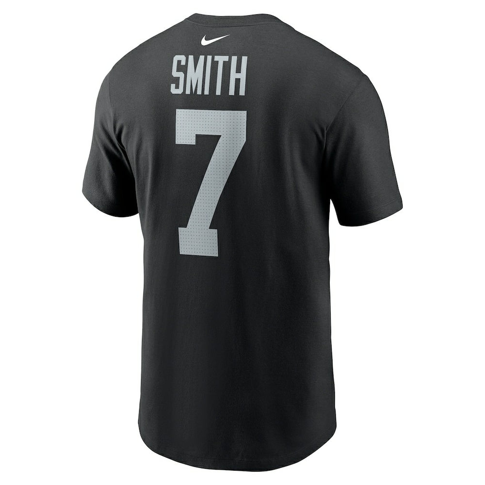 Geno Smith Las Vegas Raiders Name & Number T-Shirt - Black | Nike for sale