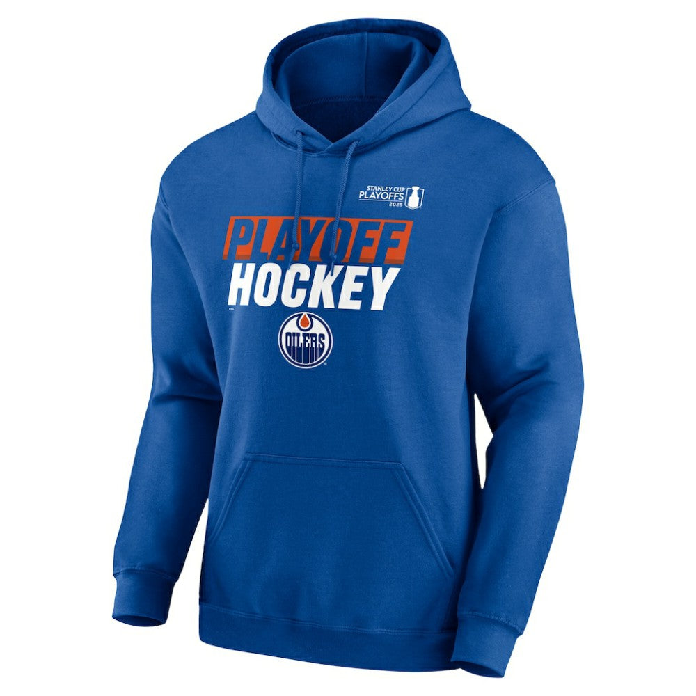 Edmonton Oilers Fanatics 2025 Stanley Cup Playoffs Breakout Fleece Pullover Hoodie Royal