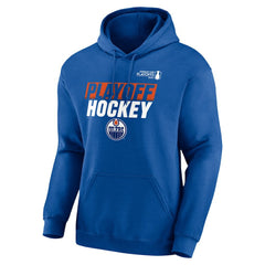 Edmonton Oilers Fanatics 2025 Stanley Cup Playoffs Breakout Fleece Pullover Hoodie Royal