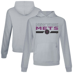 New York Mets Levelwear City Connect Relay No Hitter Pullover Hoodie - Gray