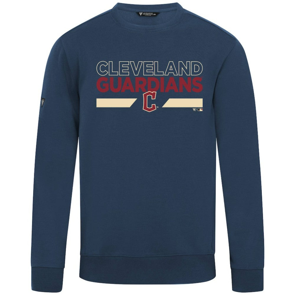 Cleveland Guardians Levelwear City Connect Zane No Hitter Pullover Sweatshirt - Navy
