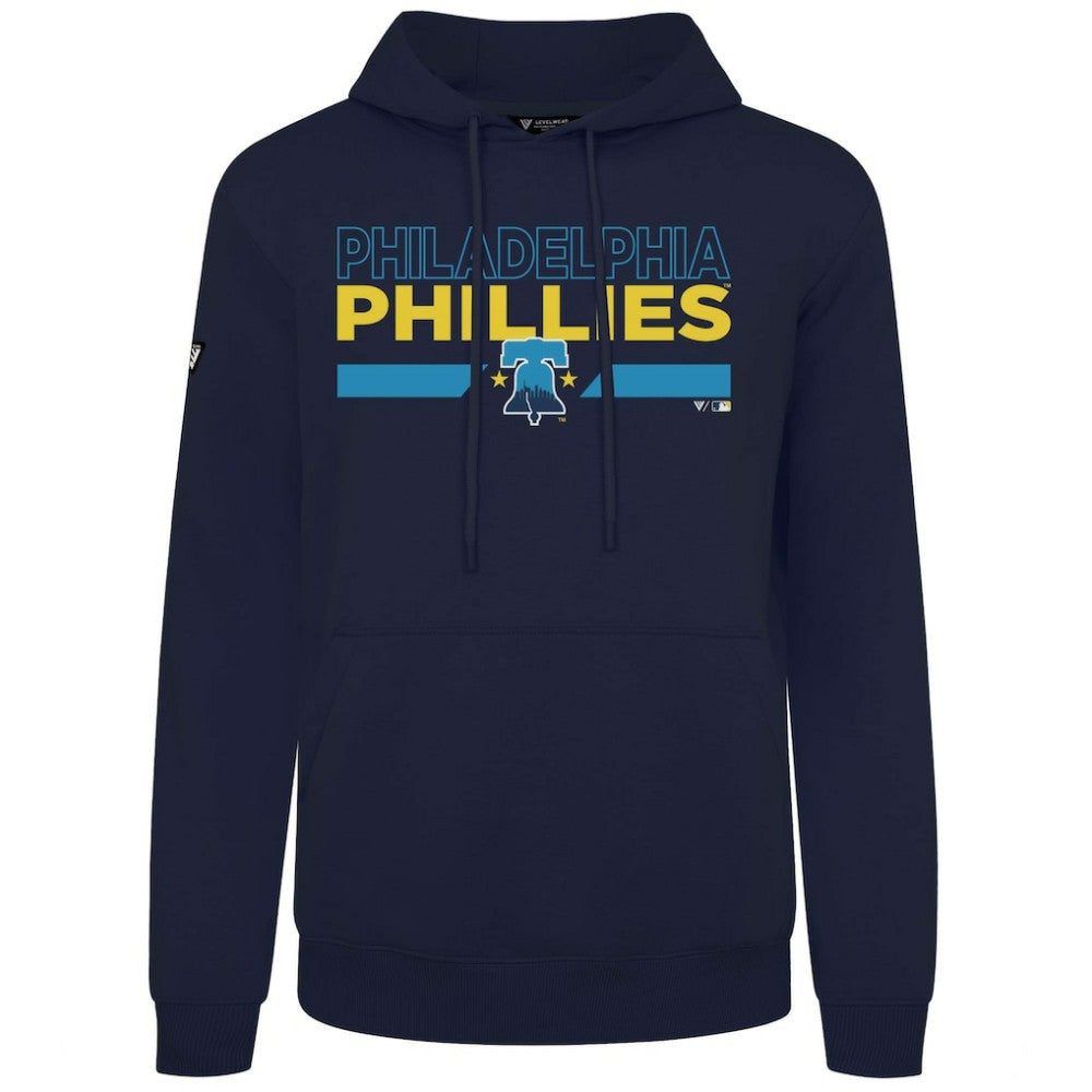 Philadelphia Phillies Levelwear City Connect Podium No Hitter Pullover Hoodie - Navy