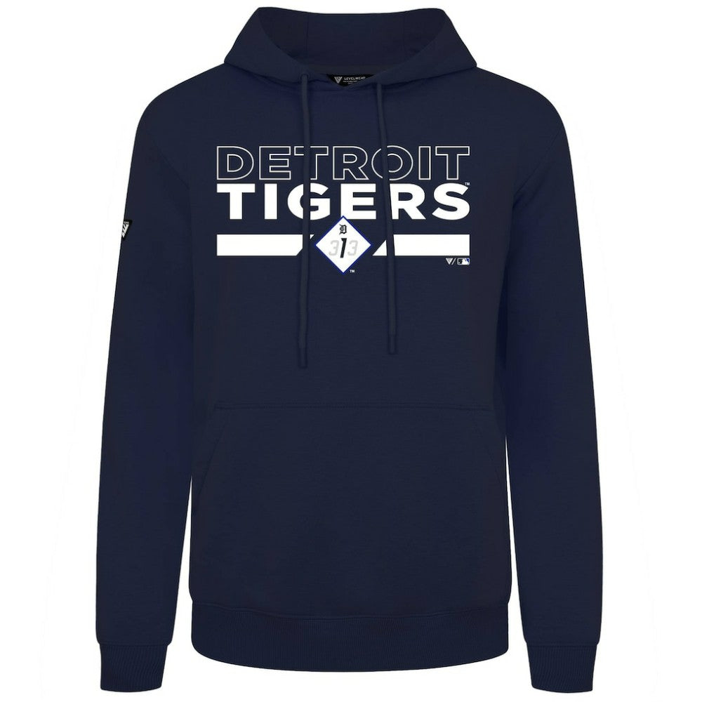 Detroit Tigers Levelwear City Connect Podium No Hitter Pullover Hoodie - Navy