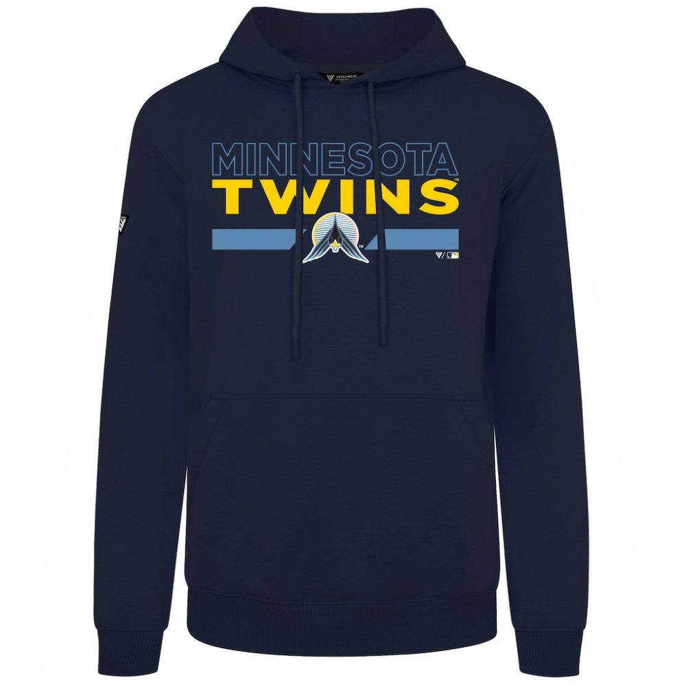 Minnesota Twins Levelwear City Connect Podium No Hitter Pullover Hoodie - Navy