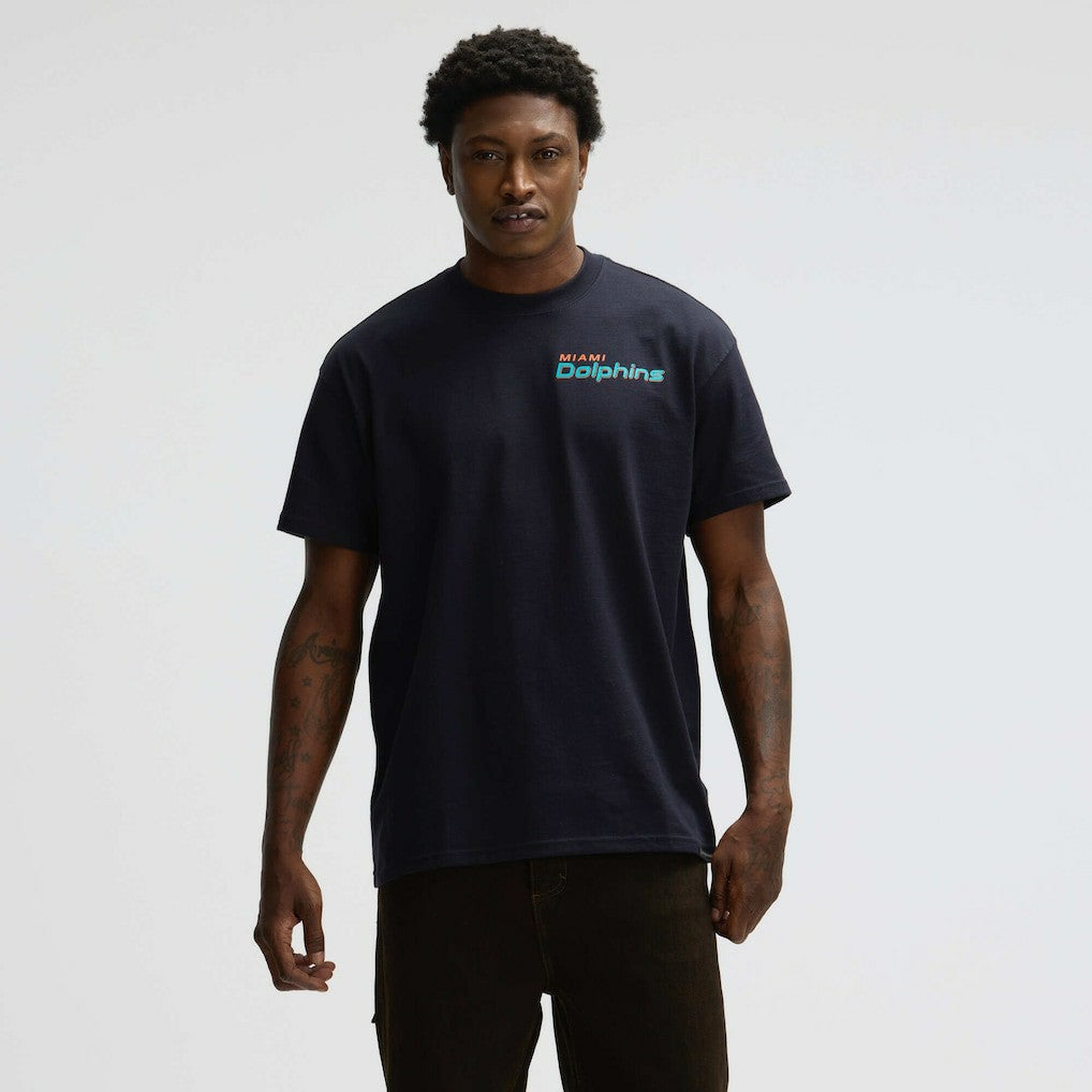 Miami Dolphins 2025 Rivalries Collection Essential Max90 T-Shirt - Pitch Blue | Nike on sale