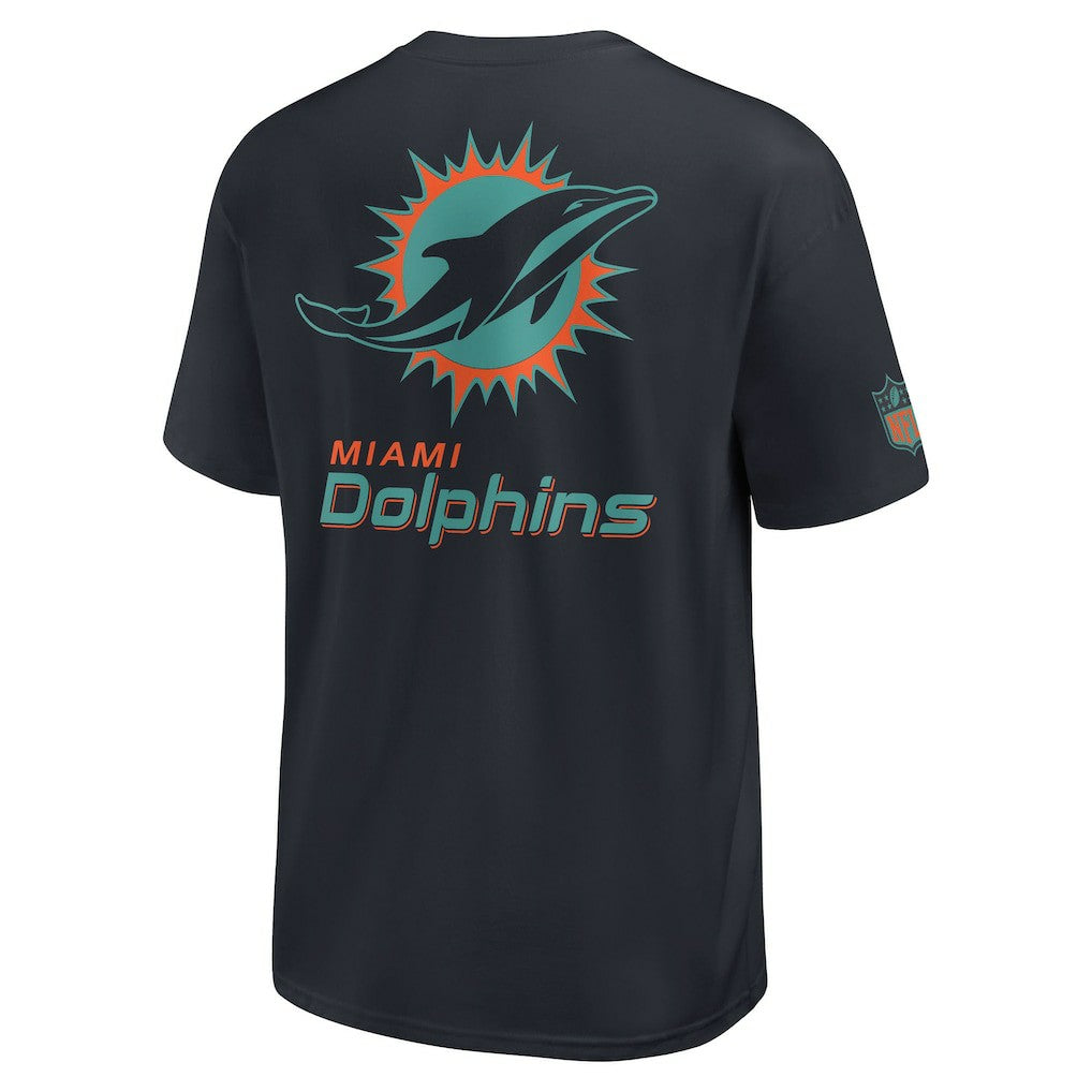 Miami Dolphins 2025 Rivalries Collection Essential Max90 T-Shirt - Pitch Blue | Nike on sale