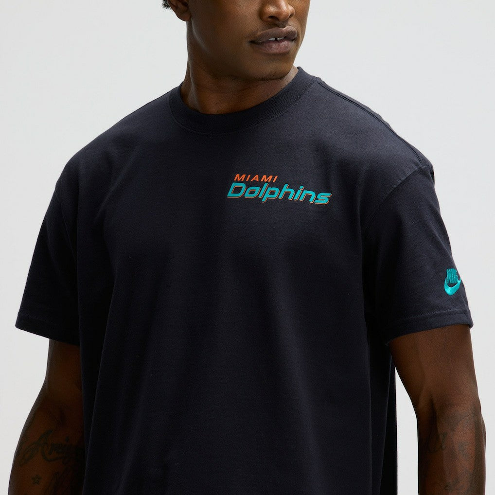 Miami Dolphins 2025 Rivalries Collection Essential Max90 T-Shirt - Pitch Blue | Nike on sale