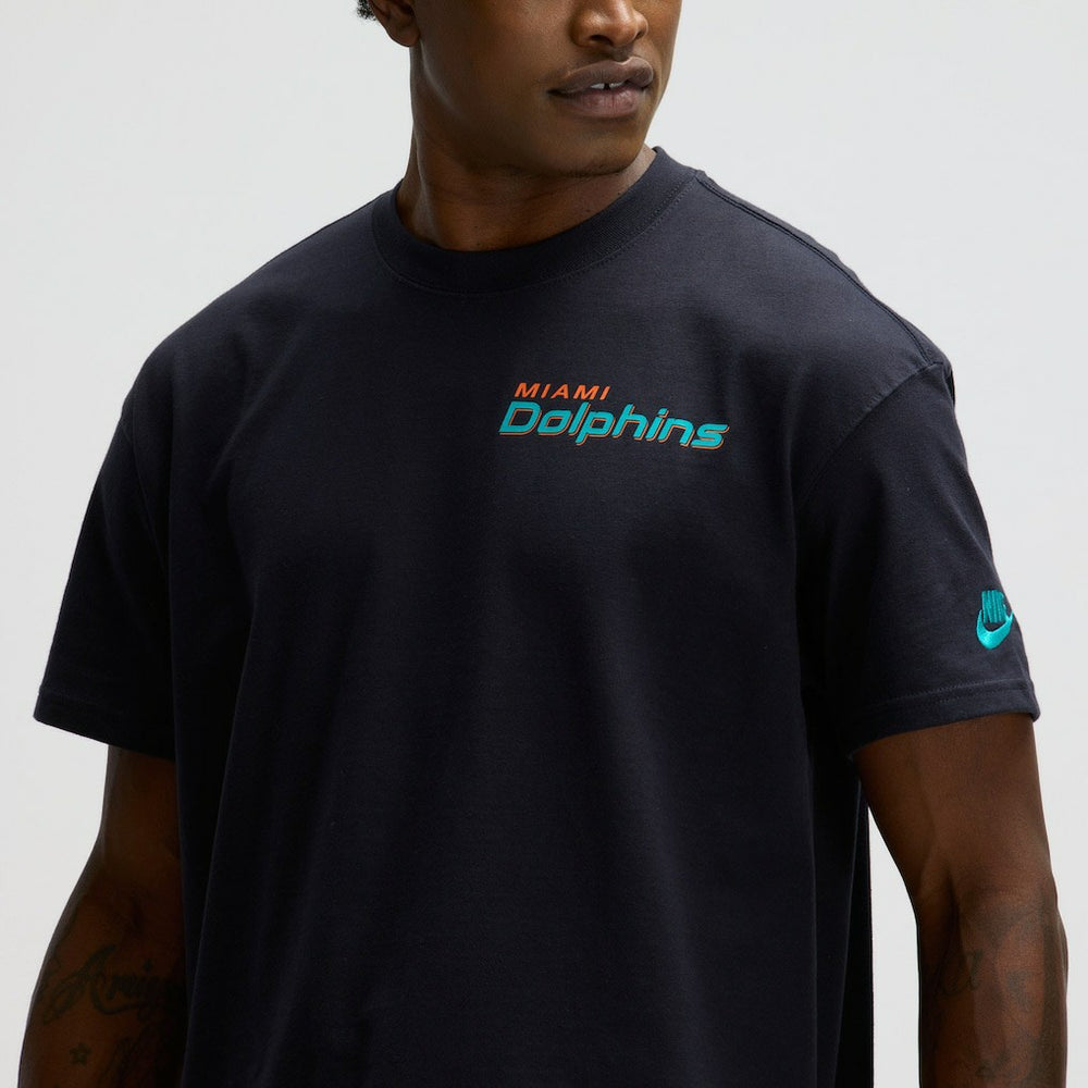 Miami Dolphins 2025 Rivalries Collection Essential Max90 T-Shirt - Pitch Blue | Nike on sale