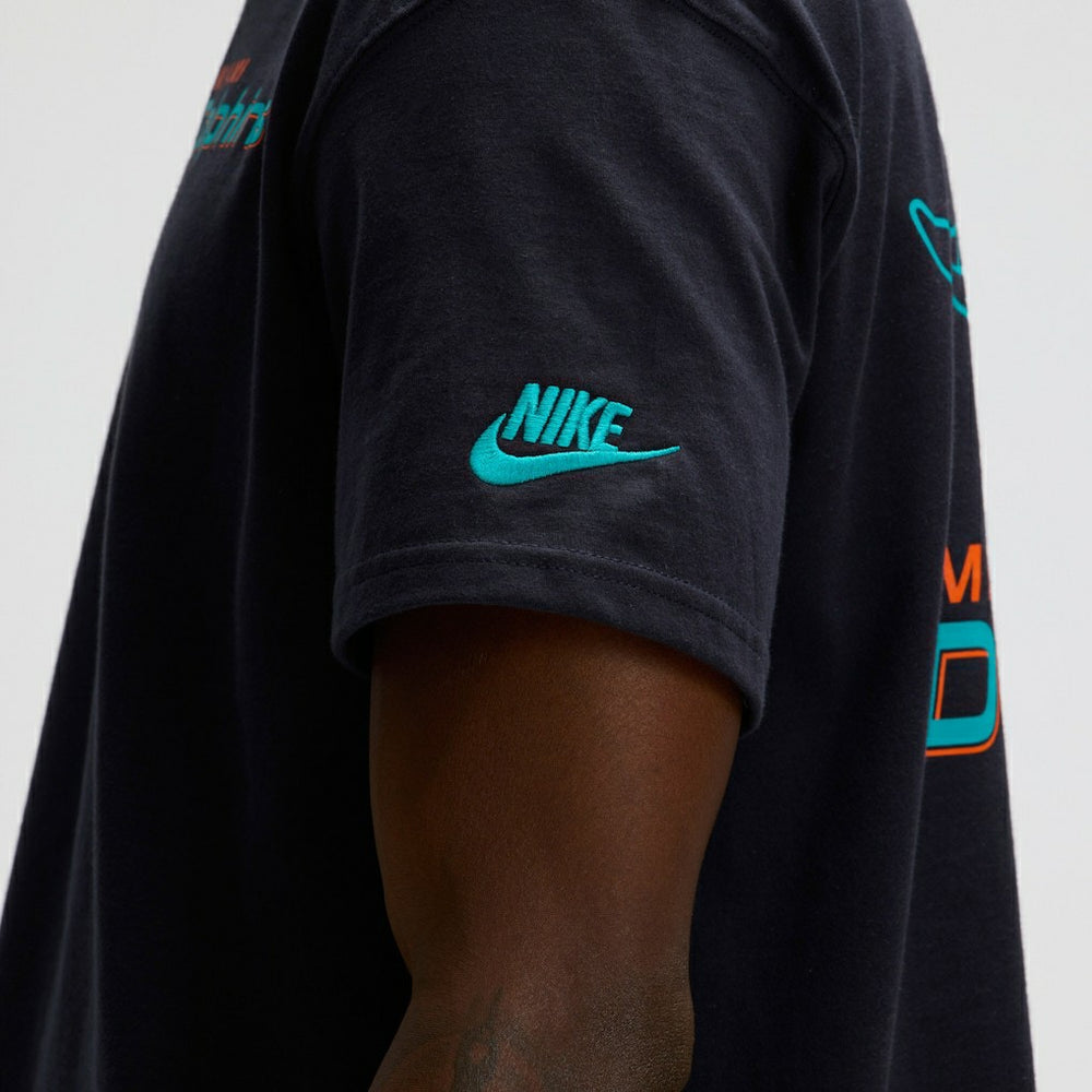 Miami Dolphins 2025 Rivalries Collection Essential Max90 T-Shirt - Pitch Blue | Nike on sale
