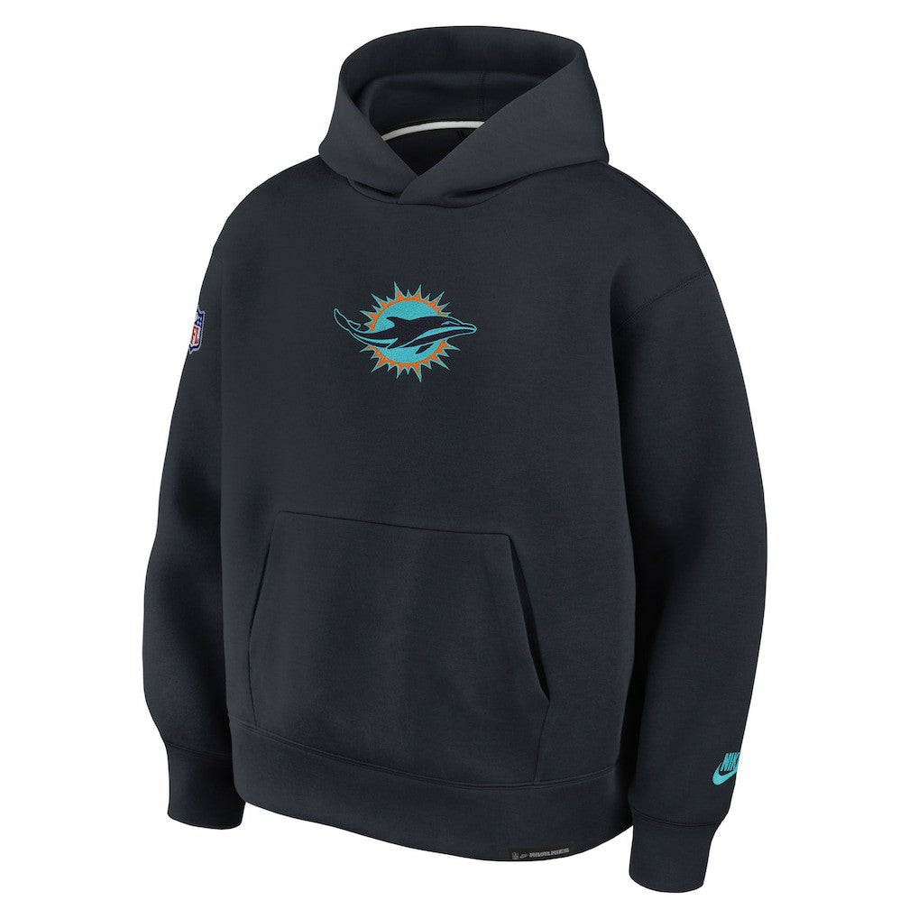 Miami Dolphins 2025 Rivalries Collection Oversized Tech Fleece Hoodie - Pitch Blue | Nike for sale