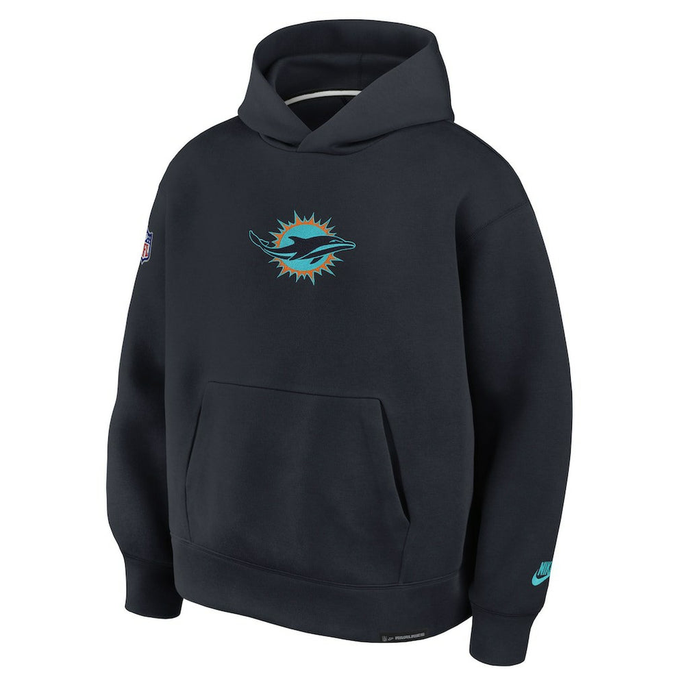 Miami Dolphins 2025 Rivalries Collection Oversized Tech Fleece Hoodie - Pitch Blue | Nike for sale
