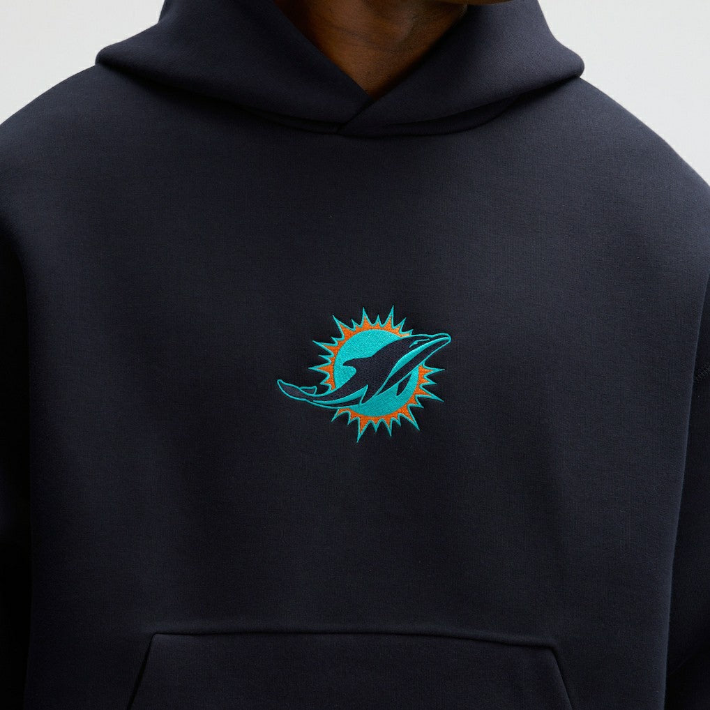Miami Dolphins 2025 Rivalries Collection Oversized Tech Fleece Hoodie - Pitch Blue | Nike for sale