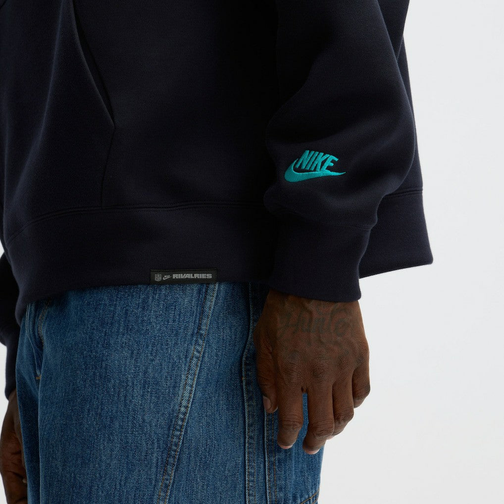Miami Dolphins 2025 Rivalries Collection Oversized Tech Fleece Hoodie - Pitch Blue | Nike for sale