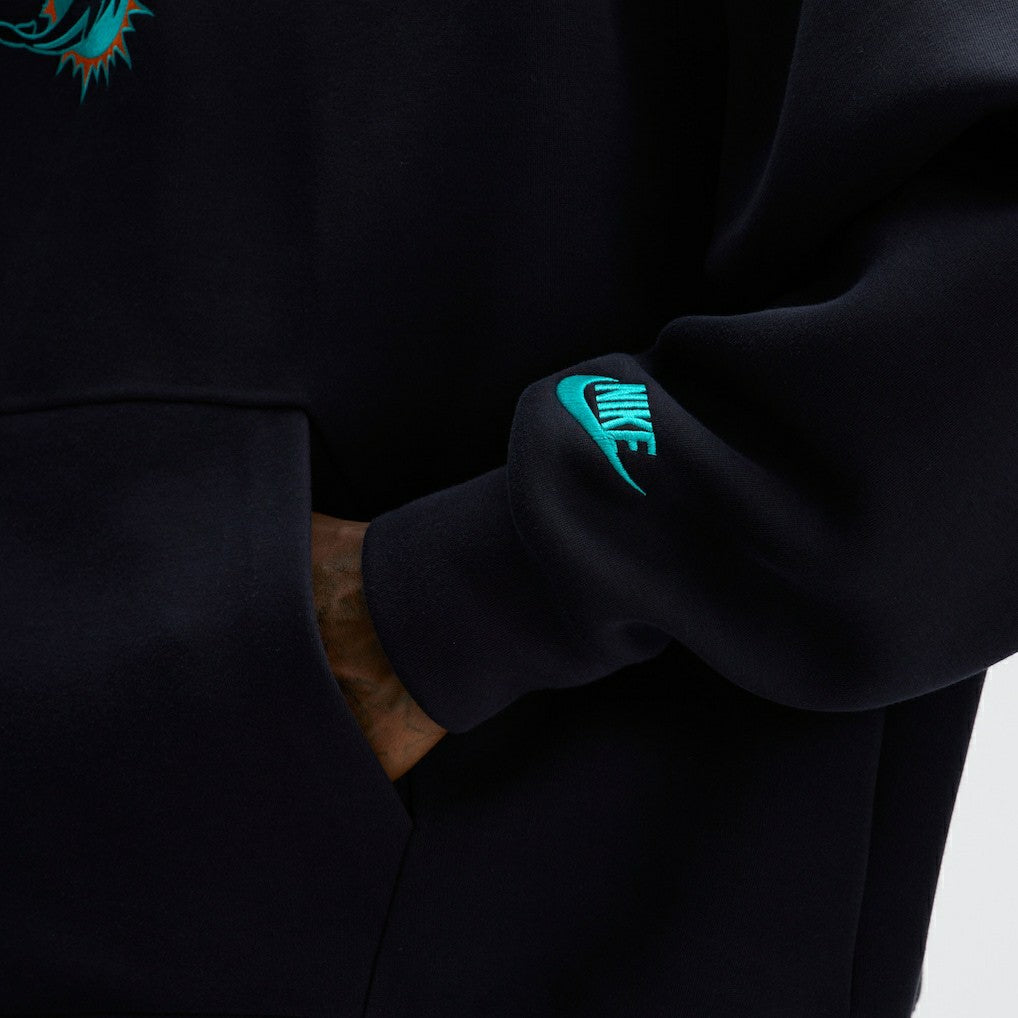 Miami Dolphins 2025 Rivalries Collection Oversized Tech Fleece Hoodie - Pitch Blue | Nike for sale