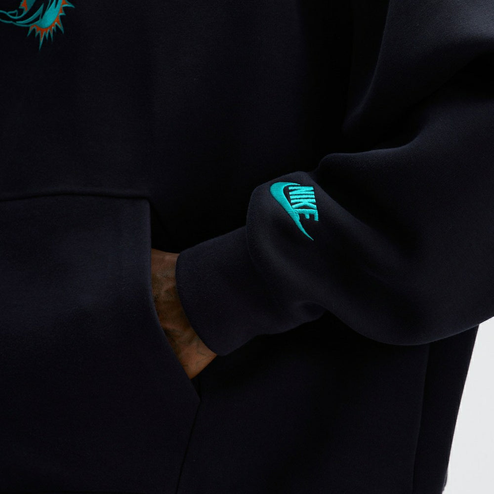 Miami Dolphins 2025 Rivalries Collection Oversized Tech Fleece Hoodie - Pitch Blue | Nike for sale