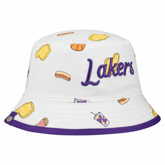 Los Angeles Lakers Team Cheer Reversible Bucket Hat - White | New Era discount
