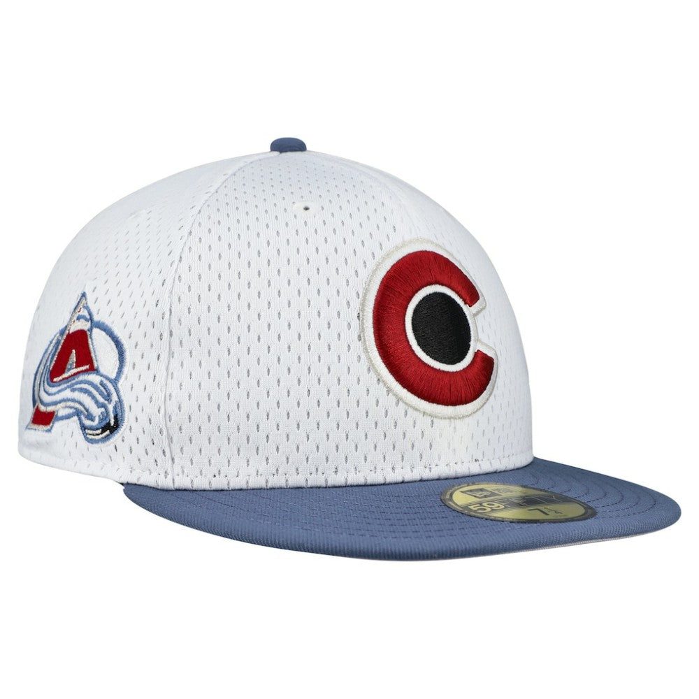 Colorado Avalanche New Era Mesh Crown Two-Tone 59FIFTY Fitted Hat White/Navy