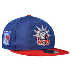 New York Rangers New Era Mesh Crown Two-Tone 59FIFTY Fitted Hat Blue/Red