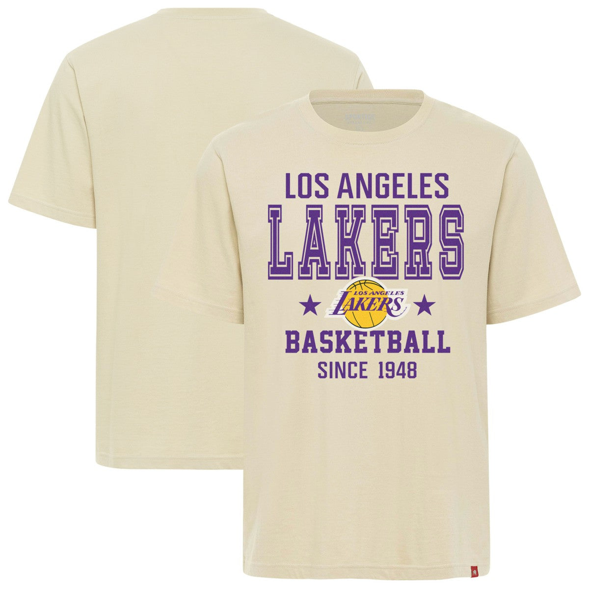Los Angeles Lakers Sportiqe Unisex Duke Premium T-Shirt - Cream on sale