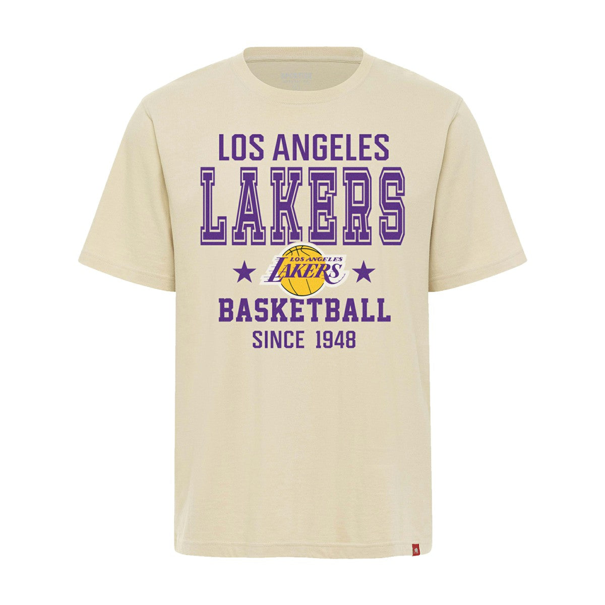 Los Angeles Lakers Sportiqe Unisex Duke Premium T-Shirt - Cream on sale
