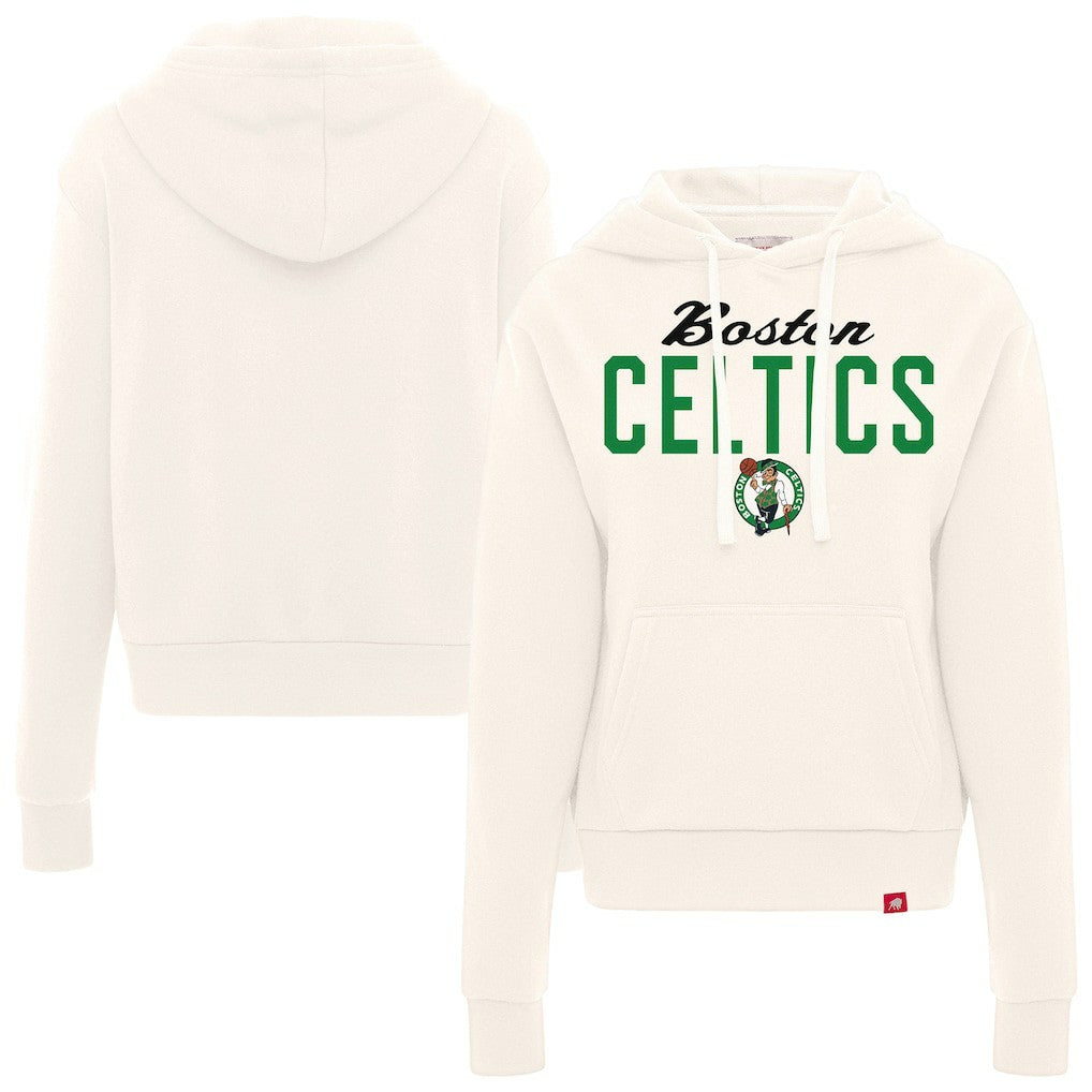 Boston Celtics Sportiqe Women's Ava Boxy Tri-Blend Pullover Hoodie - Cream sale