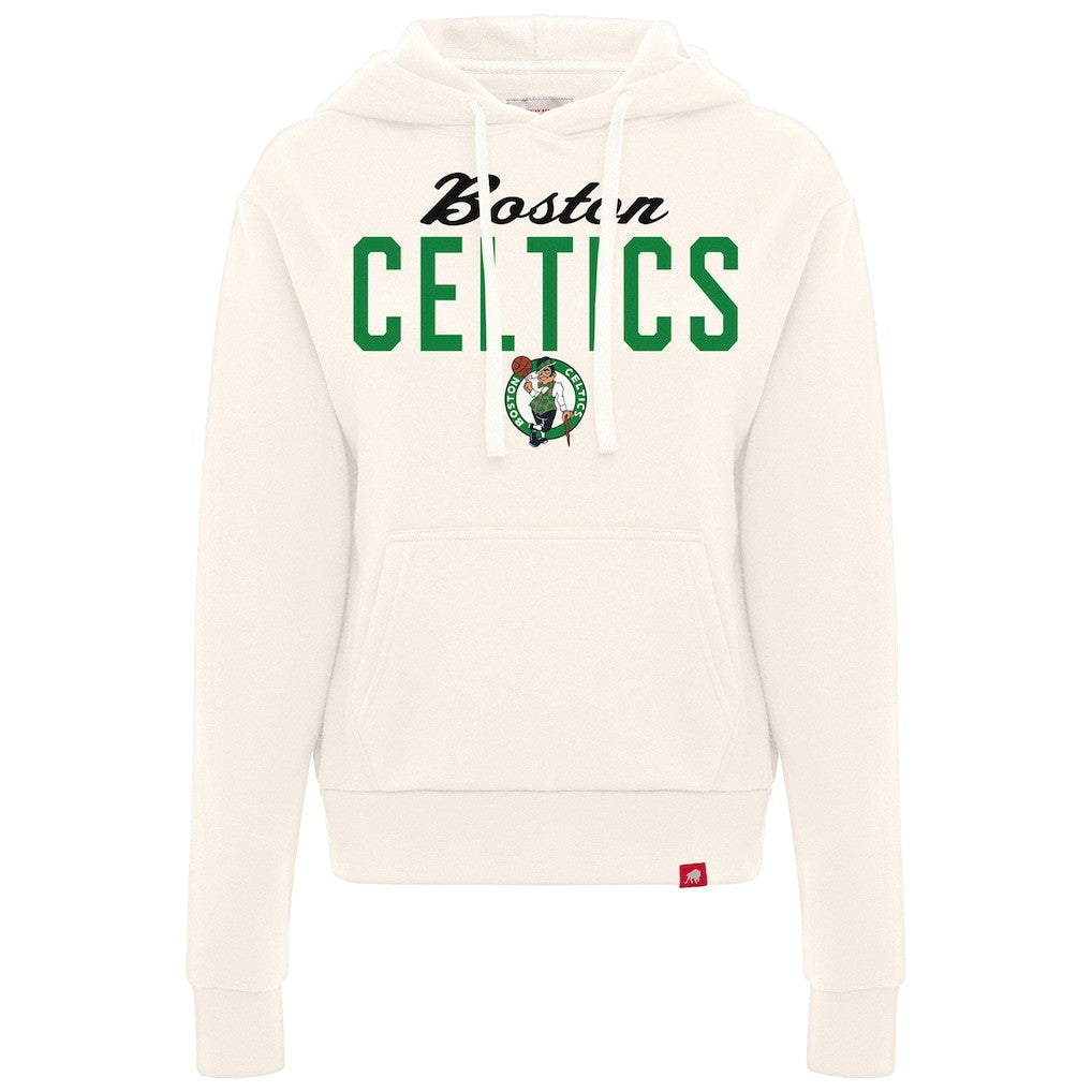 Boston Celtics Sportiqe Women's Ava Boxy Tri-Blend Pullover Hoodie - Cream sale