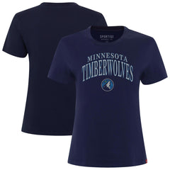 Minnesota Timberwolves Sportiqe Women's Arcadia Boxy T-Shirt - Navy sale