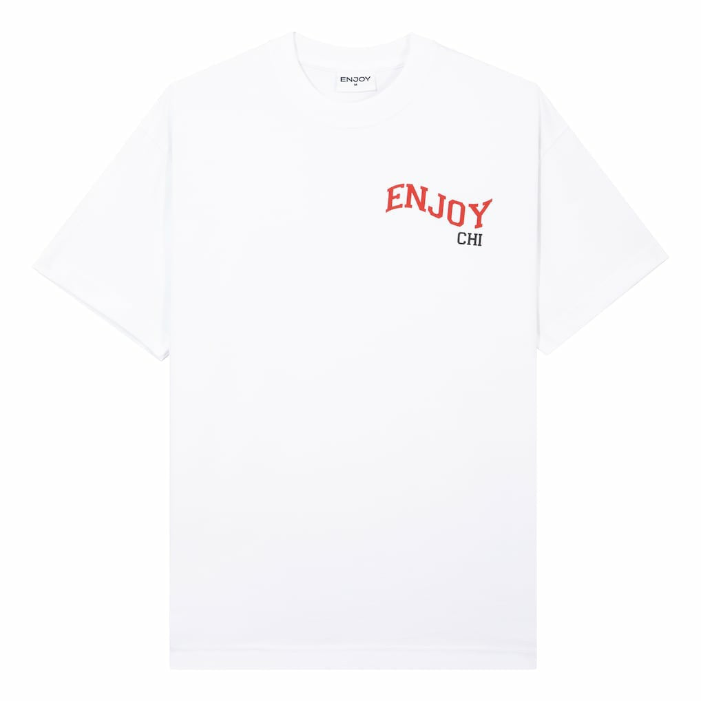 Enjoy Basketball x Chicago Bulls Unisex Hoop Enthusiast Capsule Collection T-Shirt - White outlet