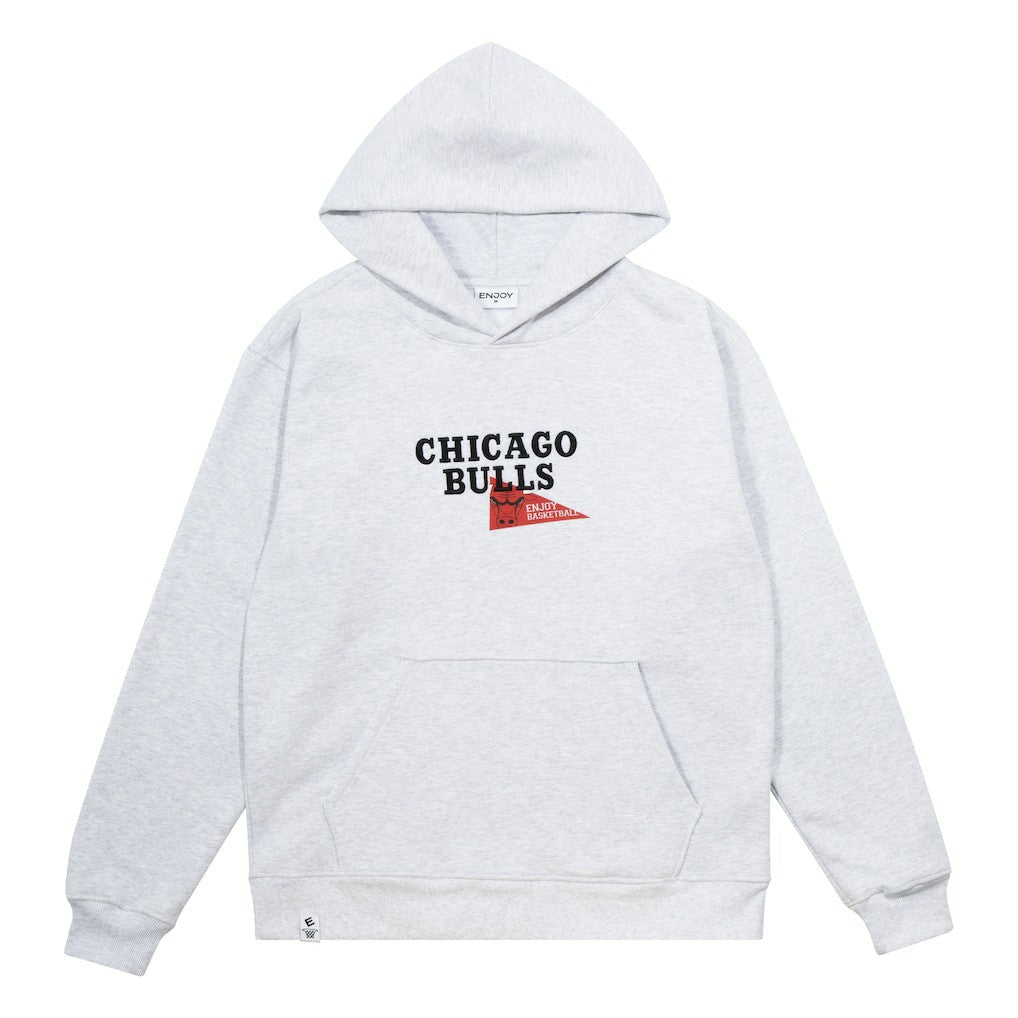 Enjoy Basketball x Chicago Bulls Unisex Hoop Enthusiast Capsule Collection Pullover Hoodie - Heather Gray on sale