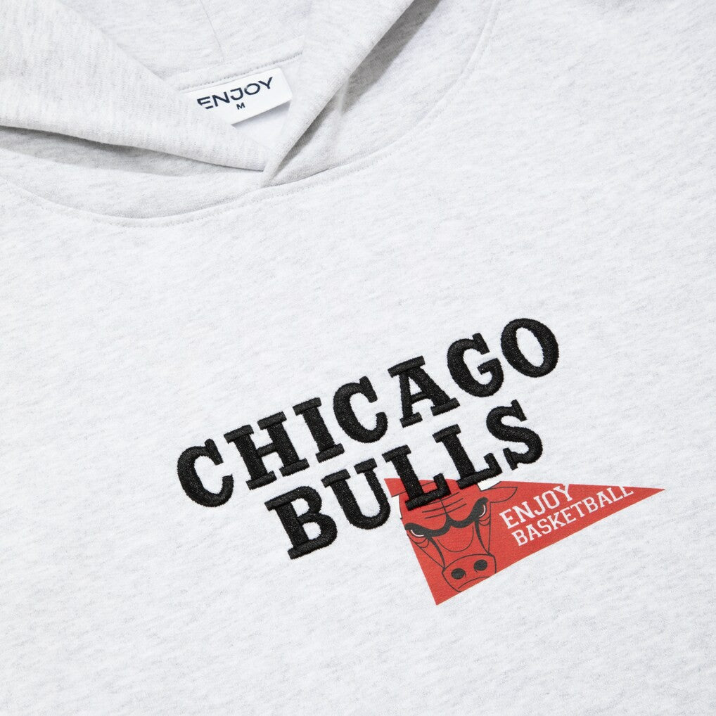 Enjoy Basketball x Chicago Bulls Unisex Hoop Enthusiast Capsule Collection Pullover Hoodie - Heather Gray on sale