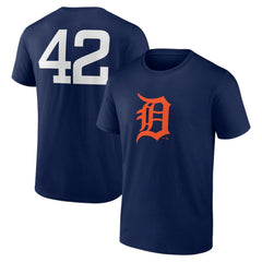 Detroit Tigers Jackie Robinson Day Name & Number T-Shirt - Navy