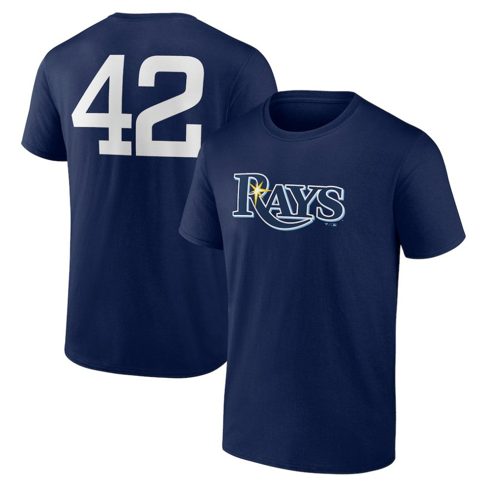 Tampa Bay Rays Jackie Robinson Day Name & Number T-Shirt - Navy