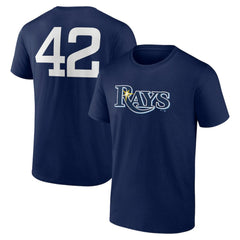 Tampa Bay Rays Jackie Robinson Day Name & Number T-Shirt - Navy