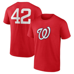 Washington Nationals Jackie Robinson Day Name & Number T-Shirt - Red