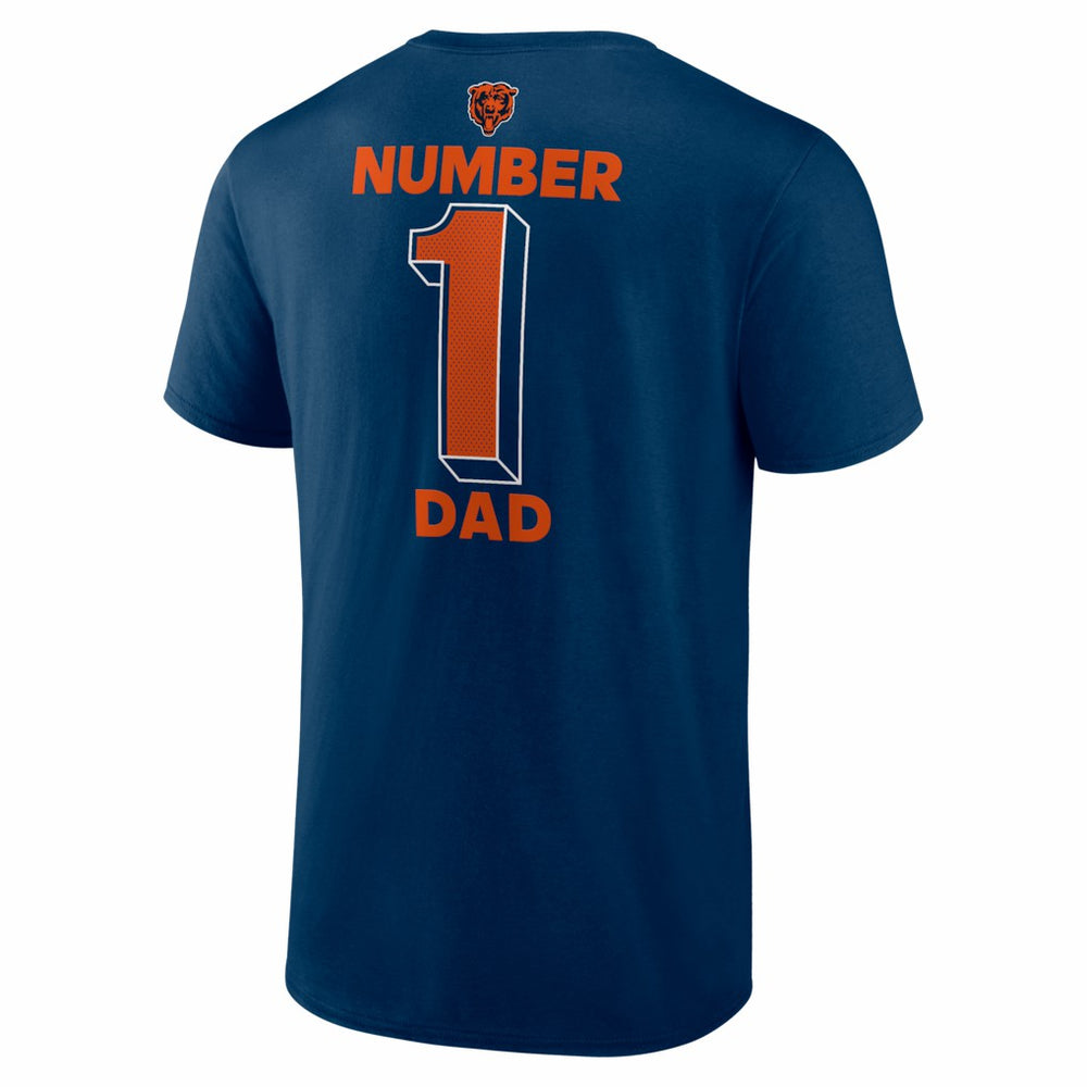 Chicago Bears #1 Dad Jersey T-Shirt - Navy outlet