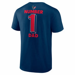 Houston Texans #1 Dad Jersey T-Shirt - Navy for sale