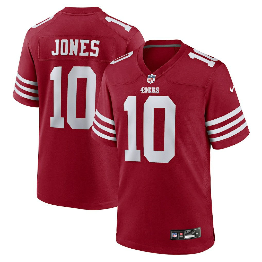 Mac Jones San Francisco 49ers Team Game Jersey - Scarlet | Nike outlet