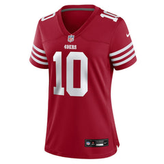 Mac Jones San Francisco 49ers Women's Team Game Jersey - Scarlet | Nike sale