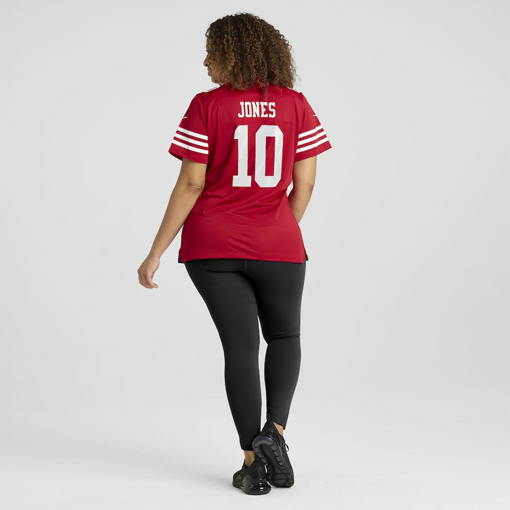 Mac Jones San Francisco 49ers Women's Team Game Jersey - Scarlet | Nike sale