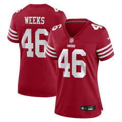 Jon Weeks San Francisco 49ers Women's Team Game Jersey - Scarlet | Nike sale