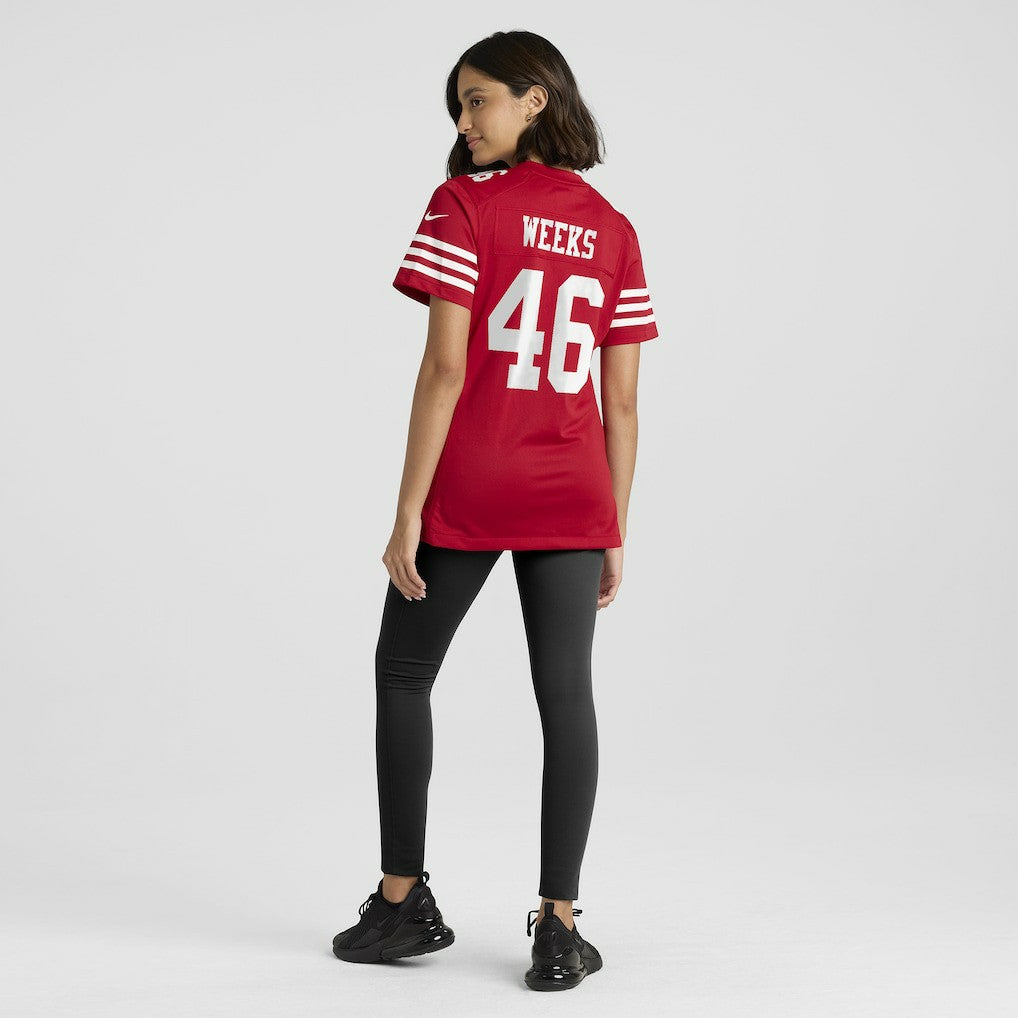 Jon Weeks San Francisco 49ers Women's Team Game Jersey - Scarlet | Nike sale